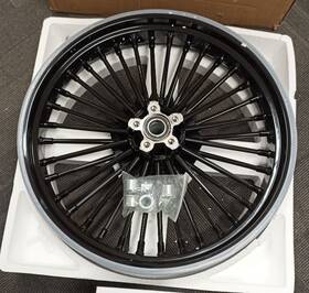 Hd-fw-c362-1-bla-sky89 Tarazon 21x3.5 Fat Spoke Front Wheel Rim For Harley Heritage Softail Classic Standard