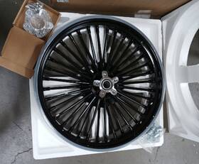 Hd-fw-c362-2-bla-rf Tarazon 21x3.5 Fat Spoke Front Wheel Rim For Harley Touring Street Electra Glide Flhtcu