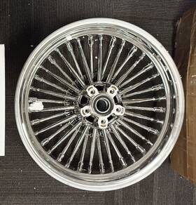 Hd-fw-c363-1-chr-efb-2 Tarazon 16x3.5 Fat Spoke Front Wheel Rim For Harley Softail Heritage Fatboy Deuce Used