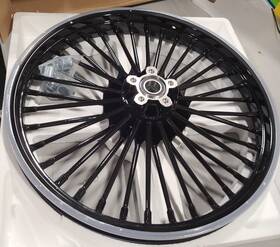 Hd-fw-c366-bla-ef-65 Tarazon 21x2.15 Fat Spoke Front Wheel Rim Hub For Harley Dyna Street Bob Wide Glide Used