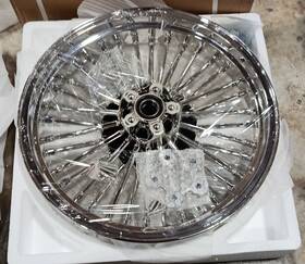 Hd-fw-c367-2-chr-rfjku Tarazon 18 Inch Fat Spoke Front Wheel 18x3.5 For Harley Touring Bagger Electra Glide 00-07