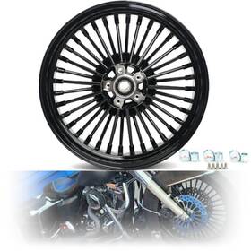 Hd-fw-c369-bla-fb Tarazon 17x35 Fat Spoke Front Wheel Rim Hub For Harley Heritage Softail Classic G2u