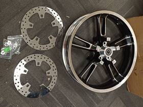 Hd-fw-c370m-bla-15245pol2 Tarazon 21x3.5 Front Enforcer Wheel Rotors For Harley Touring Bagger Road King 2009-up