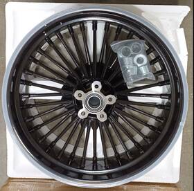 Hd-rw-c363-1-bla-ca Tarazon 18x3.5 Fat Spoke Rear Wheel Rim For Harley Touring Road King Glide Classic 84-08