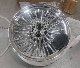 Hd-rw-c364-chr-rf Tarazon 16x5.5 Fat Spoke Rear Wheel Rim For Harley Dyna Bob Fxdf Wide Glide Fxdwg