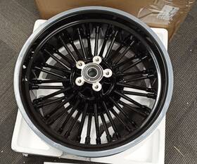 Hd-rw-c365-bla-fb Tarazon 16x5.5 Fat Spoke Rear Wheel Rim For Harley Touring Road Glide Flhx Flhtc 2009-up