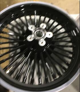 Hd-rw-c367-bla-fb Tarazon 16 Inch Fat Spoke Rear Wheel Rim 16x3 For Harley Touring Road King 2000-2007 Used