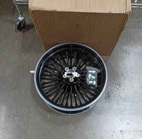 Hd-rw-c368-bla-ca Tarazon 17x6.0 Fat Spoke Rear Wheel Rim For Harley Softail Fatboy Flstf Fxstb Dyna Fxdf