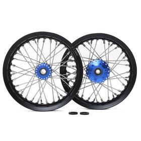 Tarazon Zh-mx-000048-blu-fbes-1221 12 Inch X2.15 Spoked Wheels Rims Hubs Set For Talaria Sting Mx3 Mx4 And Xxx X3