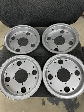 Tbw1053 Tb Parts Honda Z50 Silver Steel Rim Set 2 Wheels For Front And Rear Fits 1968 -1979