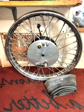 37-1333 Triumph 6t Thunderbird Pre-unit Front Wheel Wm2-19 Rim 7 Inch Full Width Brake Drum