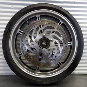 T2000361 Triumph 09-16 Bonneville T100 Front Wheel Rim W Rotor And Nice Tire