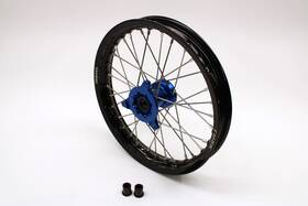 01-yf-16014-12 Tusk Impact Complete Wheel - Front 14 X 1.60 Black Rim/silver Spoke/blue Hub