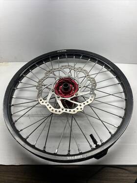 Tusk 1418490001 Impact Complete Wheel - Front 21 X 1.60 Black Rim/silver Spoke/red Hub