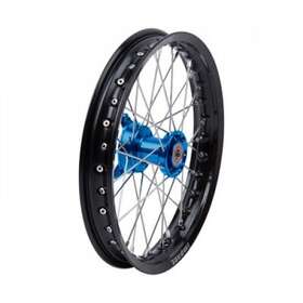 Cf-16021-12 Tusk Impact Complete Wheel - Front 21 X 1.60 Black Rim/silver Spoke/blue Hub