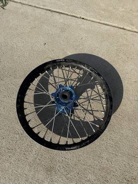 01-mr-215-19-181eea-6c237b Tusk Off-road Impact Complete Wheel - Rear 19 X 2.15 Black Rim/silver Spoke/orange Hub