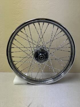 52-0844 V-twin 21 Inch X 2.15 40 Twisted Front Dual Disc Wheel For Harley Davidson