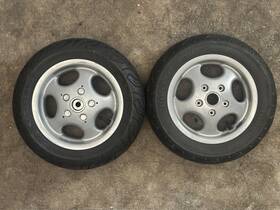 654778 Vespa Et4 Et2 Oem Front And Rear Wheels With Tires