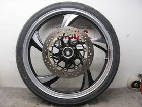 1521151-266 Victory 2014 Vegas 8 Ball Front Wheel Rim With Metzler Tire Straight 30 Day Warr
