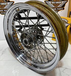 45867 Vintage Harley-davidson Knucklehead Flathead Panhead Shovalhead 40 Spoke Wire Wheel Front