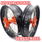 Wkm-21 Vmx Racing Ktm Supermoto Wheels Set Sx Exc Xcw Sxf