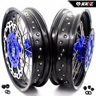 X22cu4100-c04fd310bl Kke Supermoto Cush Drive Wheels Rims Set Fit Suzuki