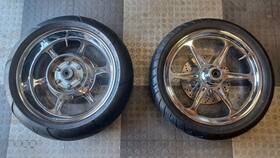 1661998 Yamaha Rc Components Custom Wheels Front And Rear With New Shinko Tires V Star 1100