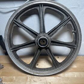 1a1-25168-00-00 Yamaha 1976 Rd400 Oem Cast Mag 1.85x18 Aluminum Front Wheel Rim #4