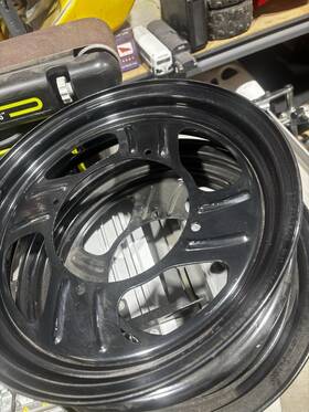 2al-2510a-01-wn Yamaha Ysr Oem Ysr50 Ysr80 Front And Rear Wheels Newly Powder Coated Gloss Black
