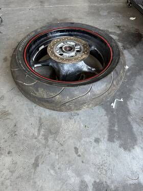 2c0-25338-00-00 Yamaha 2008-2016 R6 Rear Wheel Assembly Straight