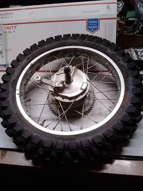 38239020 Yamaha 2006 Ttr125 Rear Rim And Tire