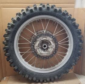 4ew-25311-00 Yamaha Wr250 Rear Wheel Hub Takasago Rim Dunlop Sports D752 Tire Motocross Brake
