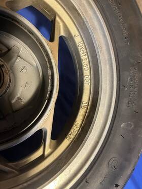 50m-25168-20-8l Yamaha 1986 Riva 125z Xc125zs Scooter Cast Front Wheel Lot 2951