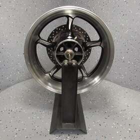5c7-25338-01-33 Yamaha Straight Back Rim Rear Wheel With Rotor 18x7.50 08-12 Xv1900 Raider 1900