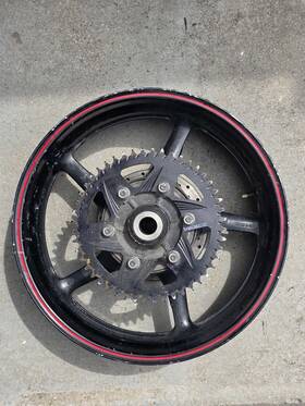 5sl-25338-00-9 Yamaha 2006-2016 R6 Yzfr6 R6r Rear Rim Wheel With Brake Disc Oem