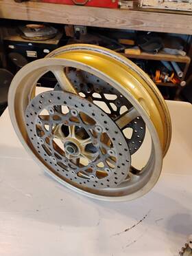 5vy-25168-00-8l Yamaha 2008 Fz1 Front Wheel With Brake Discs 2006-2015