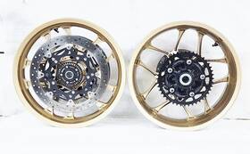 B3l-25338-00-8l Yamaha 2022 Yzf R1 Wgp 60th Oem Gold Front / Rear Wheels Set Complete With Rotors