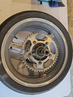 J17mxt5.50 Yamaha 99-02 2001 Yzfr6 Yzf R6 Rear Back Rim Wheel Oem Rotor Sprocket Axle