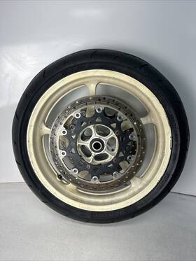 Str-cwy-003-bl-bkes-0411 Yamaha Front Wheel Tubeless Rim Yzf R1 98-03 Fz1 Tan Straight Oem Rotors Tire
