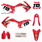 Motocross Graphics Kit For Honda 125 (1991-1992) Woody Series Red. Fixed Price $169.99.