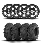Itp SS212 14" Matte Black Wheels And Mega Mayhem Tires 28X9-14. Fixed Price $1460.65.