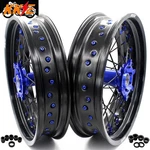 Kke 17" Supermoto Wheels Fit Yamaha YZ250F YZ450F 2003-2026 Black Spokes. Fixed Price $759.00.
