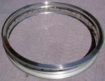 WM4 2.50 X 19 -40 Hole Akront Italian Style Flanged Alloy Vintage Motorcycle Rim. Fixed Price $148.00.