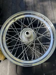 16" X 3.5" Front Chrome Ultima For Harley Flh Shovelhead Wheels 73-83. Fixed Price $285.00.