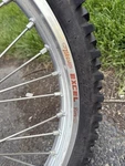 1989 - 1995 Suzuki Rm 250 Front Wheel Tire Rim Hub Excel Takasago. Fixed Price $150.00.
