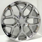 Chrome 22" Snowflake Single Wheel 2000-26 Chevy Silverado Tahoe Gmc Sierra Yukon. Fixed Price $310.00.
