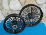 21X3.5 16X3.5 Black Out Fat King 48 Spoke F/r Wheel Set Harley Softail 00-07. Fixed Price $1899.00.