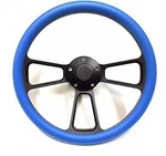 Hot Rod Street Rat Truck Blue & Pbk Black Billet Steering Wheel Horn. Fixed Price $140.87.