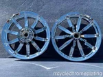 Harley Chrome Road King Flhr Impeller Wheels 14-21 Touring Exchange Program Flht. Fixed Price $949.00.