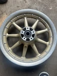 2003 Harley Davidson 100TH Anniversary Gold 16X3 Front 9 Spoke Wagon Wheel. Fixed Price $179.99.